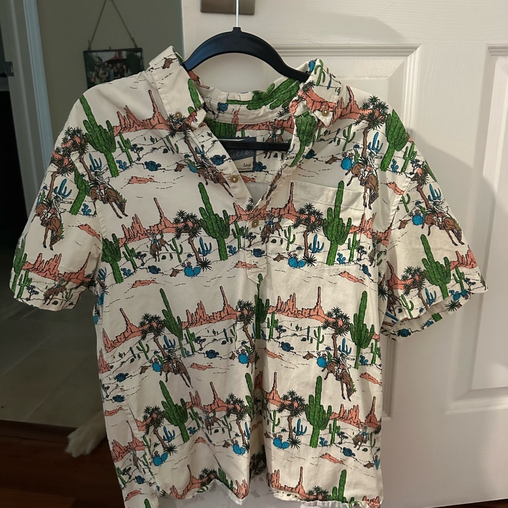 Chubbies Desert Print Polo Shirt - Green, Blue, Brown